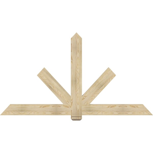 Ekena Millwork Kennewick Rough Sawn Timber Gable Bracket, Douglas Fir, 84"W x 45"H x 2"D x 6"F, 13/12 Pitch GBW084X45X0206KEN00RDF - main
